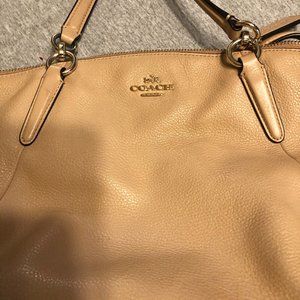 Beige Coach purse
